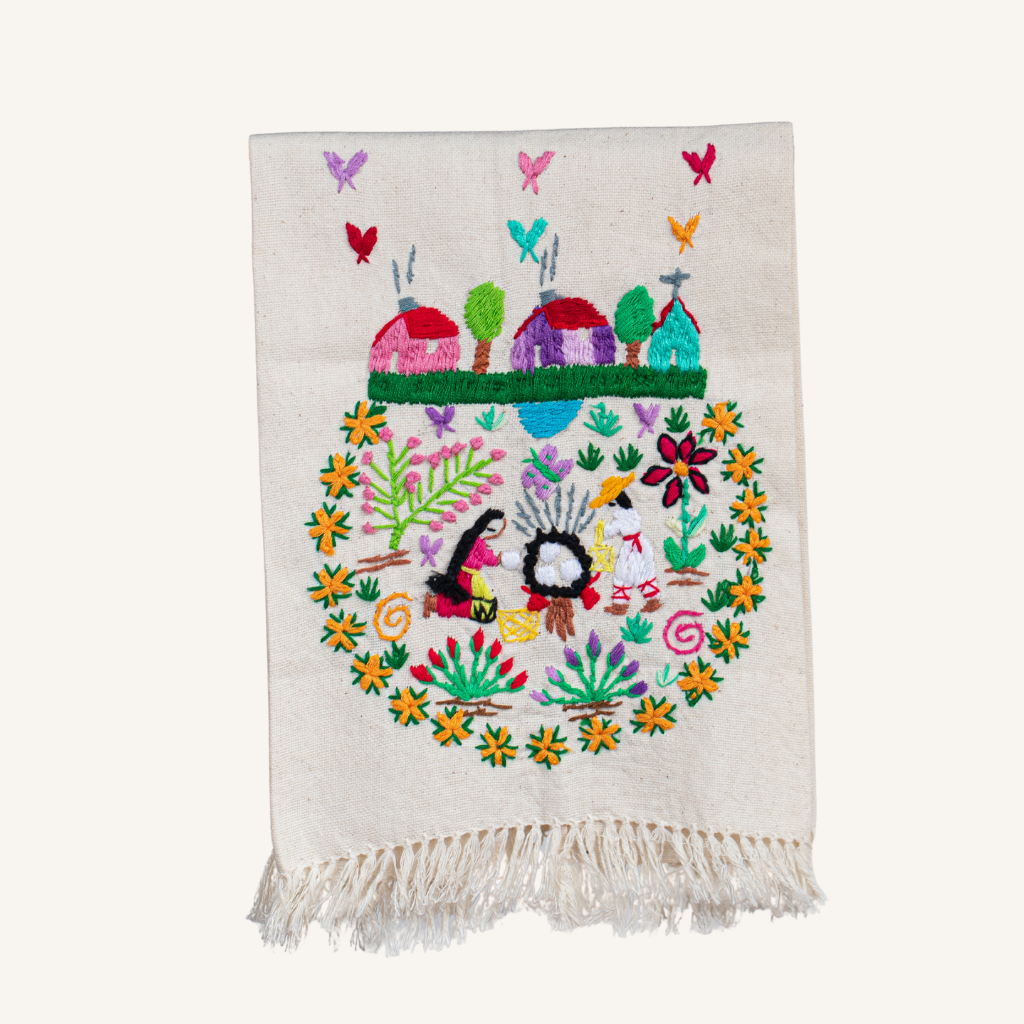 Purepecha Embroidered Towelette