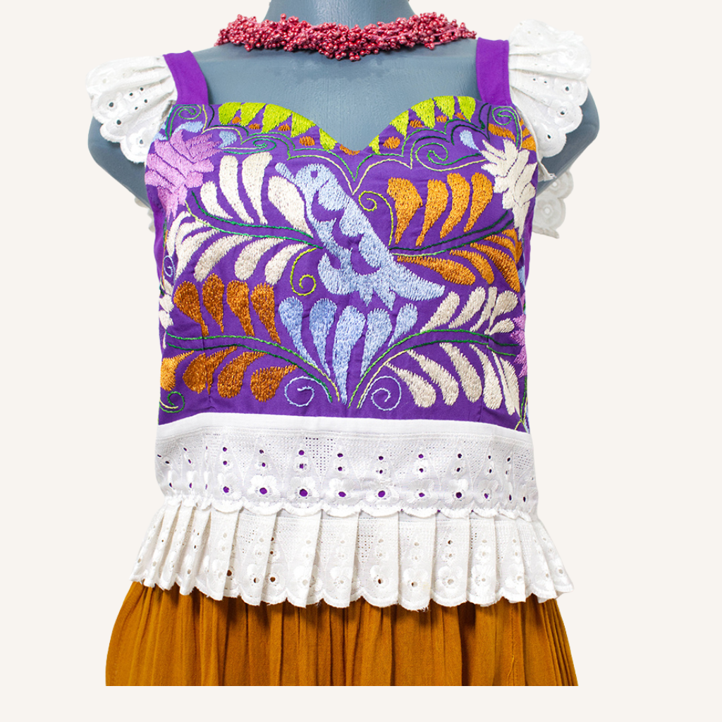 Blouse with Traditional Oaxacan Embroidery