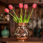 Enameled Copper Vase