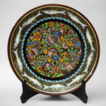 Mexican Wooden Plate With Gold