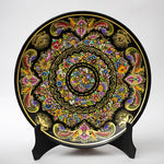 Mexican Wooden Plate With Gold