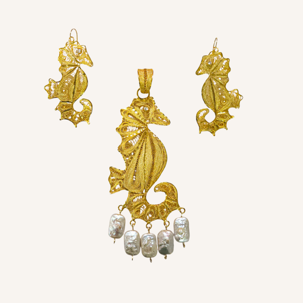 Oaxaca Jewelry set Seahorse