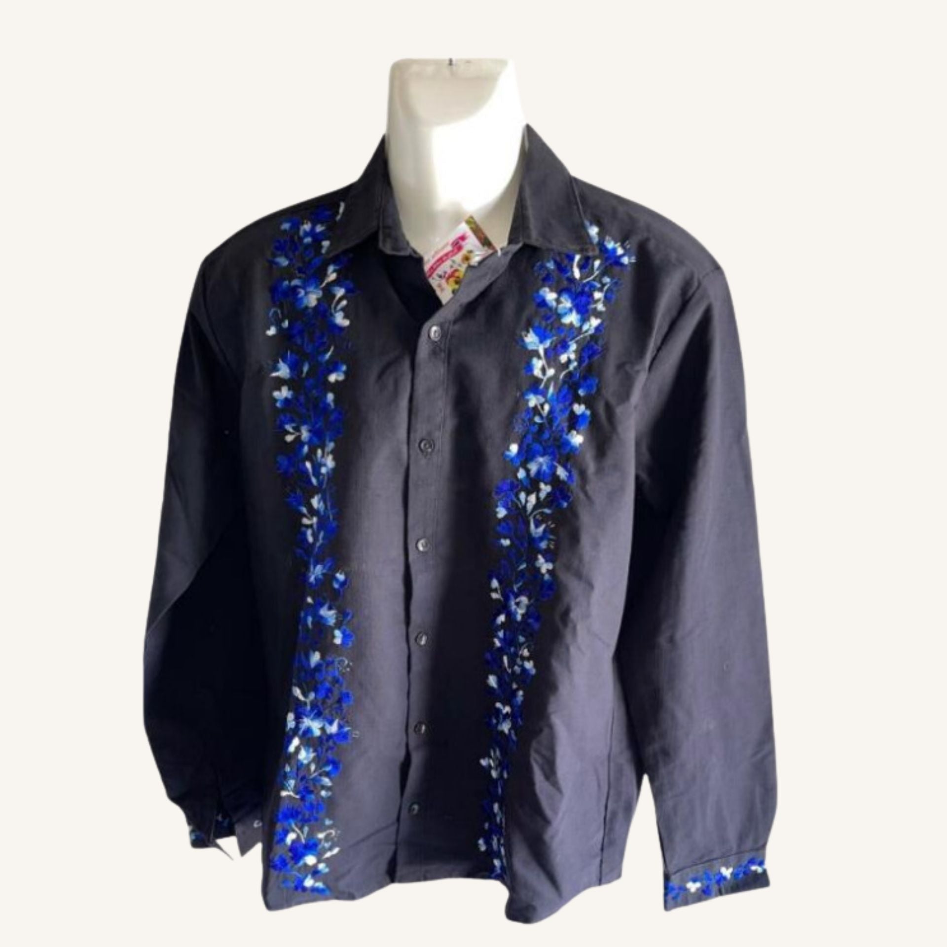 Oaxacan Silk Thread Embroidered Shirt