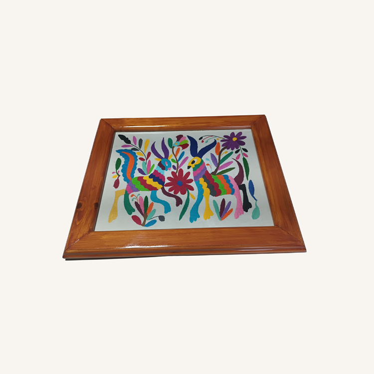 Tenango Embroidered Painting Colorful
